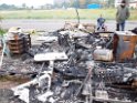 Wohnwagen ausgebrannt Koeln Muelheim Muelheimer Ring Piccoloministr P027